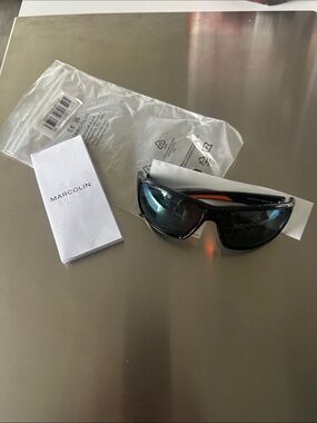 Harley-Davidson Black Sunglasses with Blue Mirrored Lenses